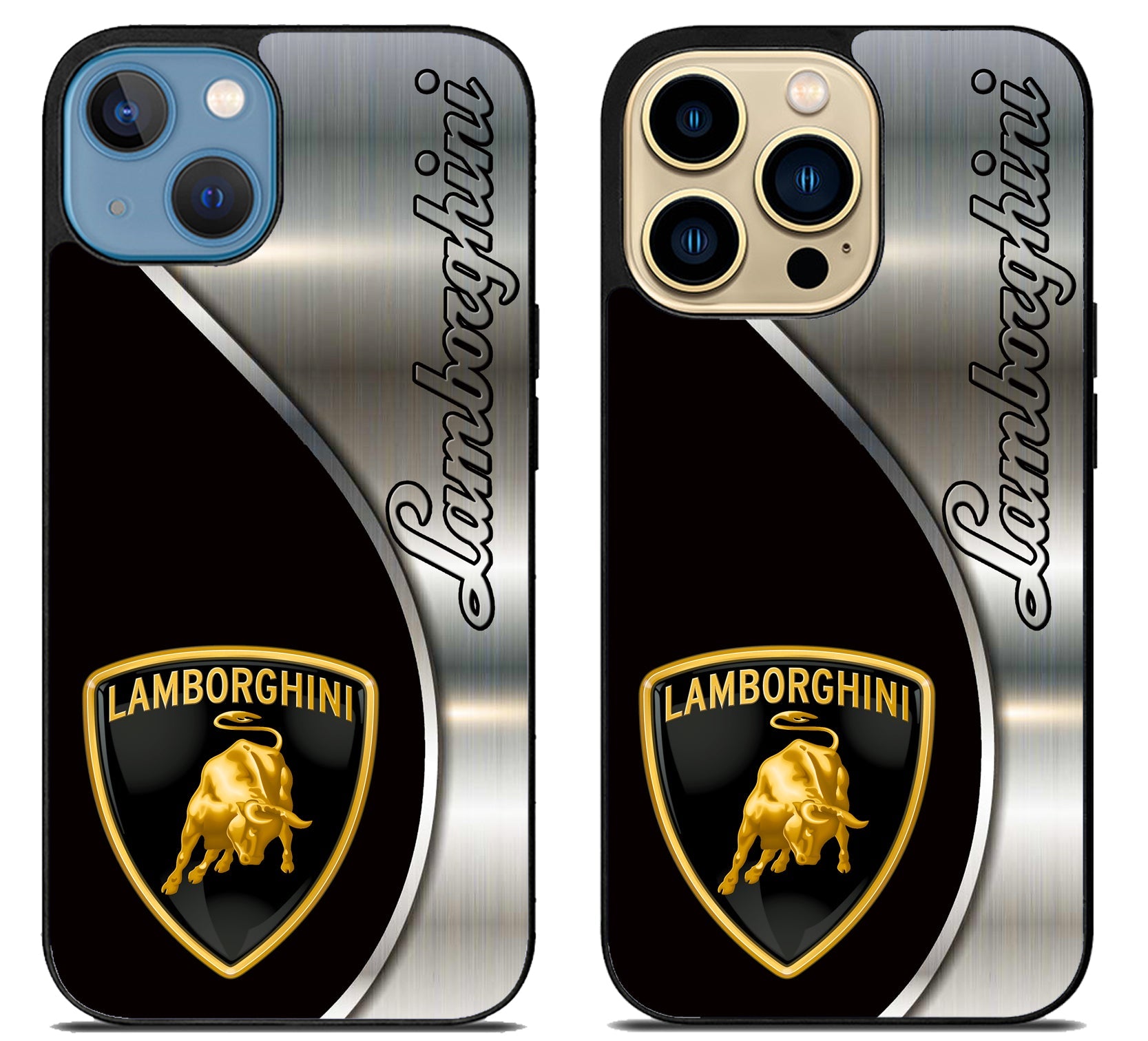 Lamborghini Silver Metallic iPhone 14 | 14 Plus | 14 Pro | 14 Pro Max Case