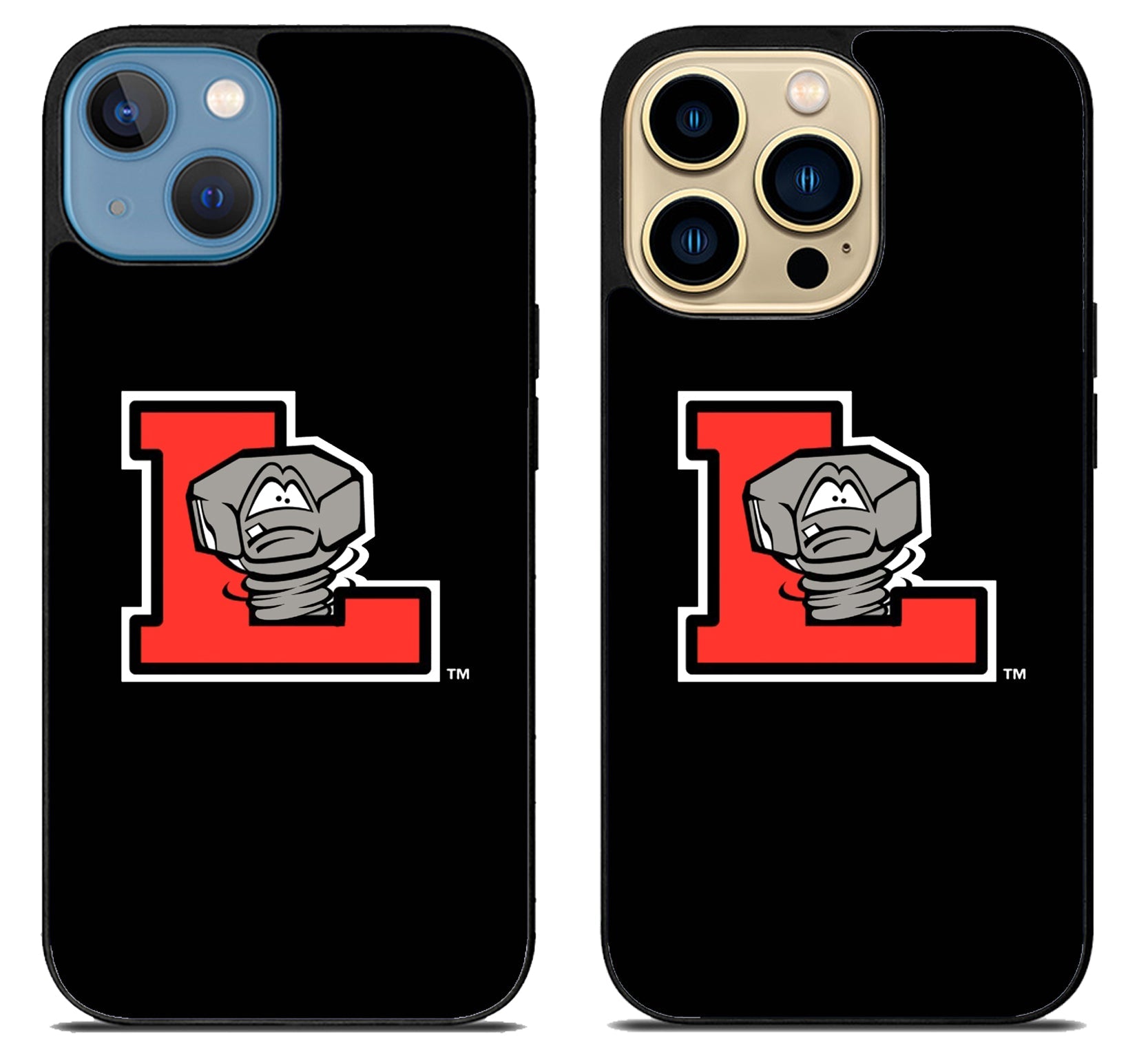 Lansing Lugnuts Logo Black iPhone 14 | 14 Plus | 14 Pro | 14 Pro Max Case